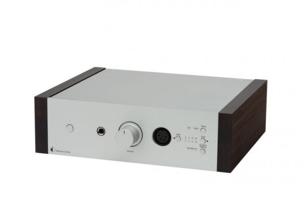 Head Box DS2 B Vollsymmetrischer High End Kopfhörerverstärker von Pro-Ject silber Wangen Eukalyptus