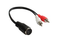 Audio Adapter 5-pol DIN Buchse / 2 Cinch Stecker Audio Adapter 5-pol DIN Buchse / 2 Cinch Stecker